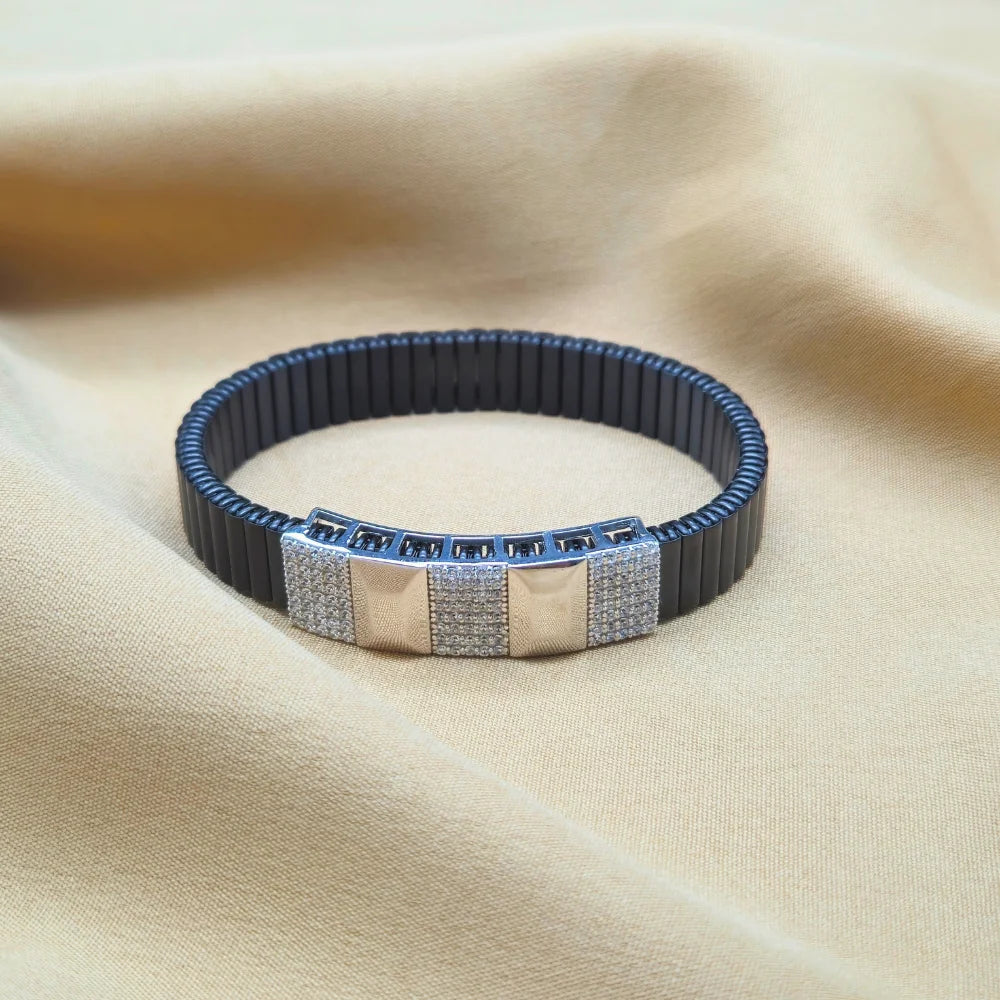 925 Silver Cube Rolex Bracelet for Men