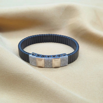 925 Silver Cube Rolex Bracelet for Men