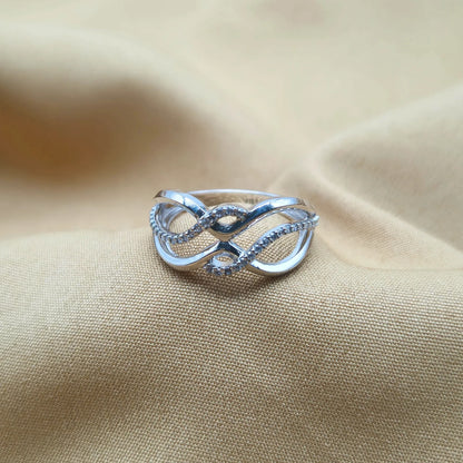 925 Silver Infinity Hoop Ring for Women