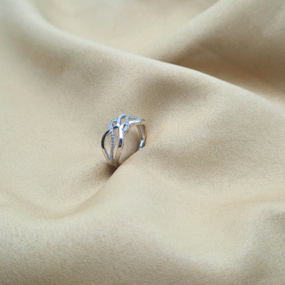 925 Silver Infinity Hoop Ring for Women