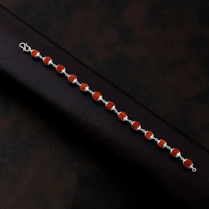 925 Silver Medium Rudraksha Bracelet for Men