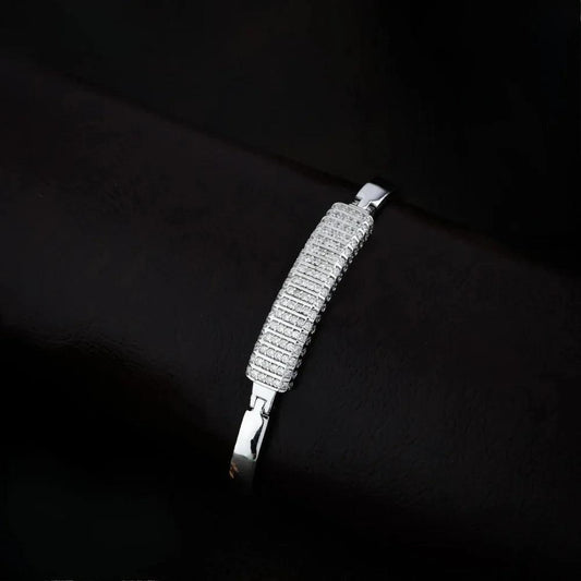 925 Silver Moissanite Kada Bracelet for Kids | Child
