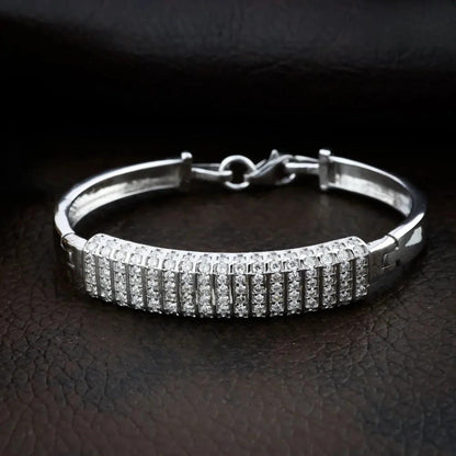 925 Silver Moissanite Kada Bracelet for Kids | Child