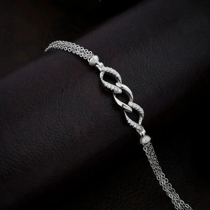 925 Silver Multi Chain Bracelet for Women