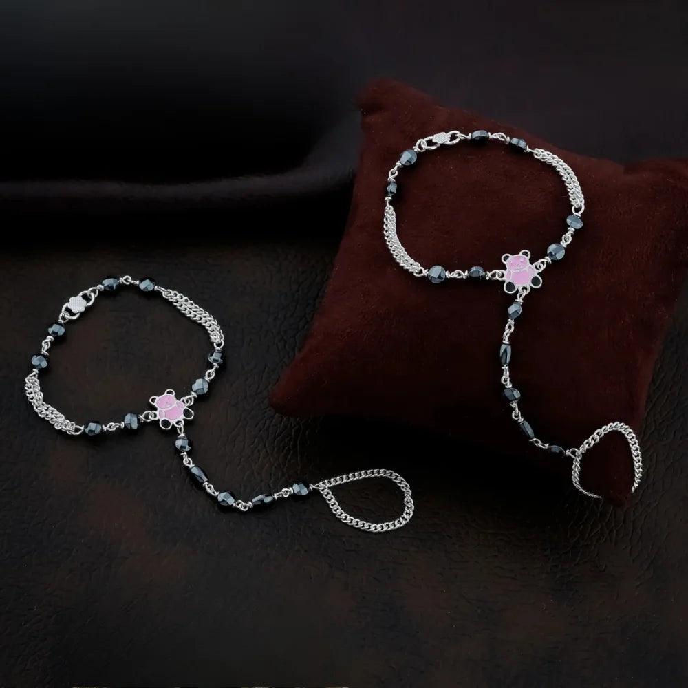925 Silver Pink Panda Bracelet for Kids | Child