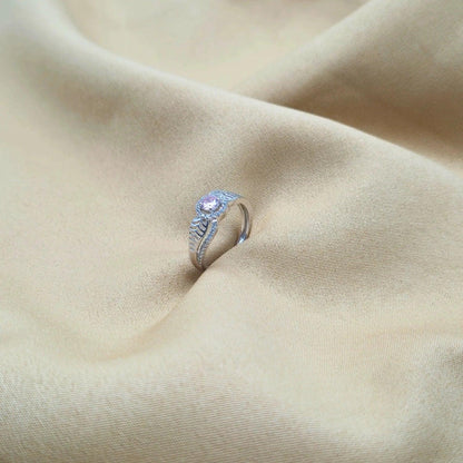 925 Silver Pink Shiny Ring for Women