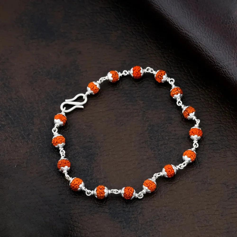 925 Silver Regular Rudraksha Bracelet for Men