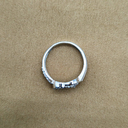 925 Silver Round Flower Ring for Women