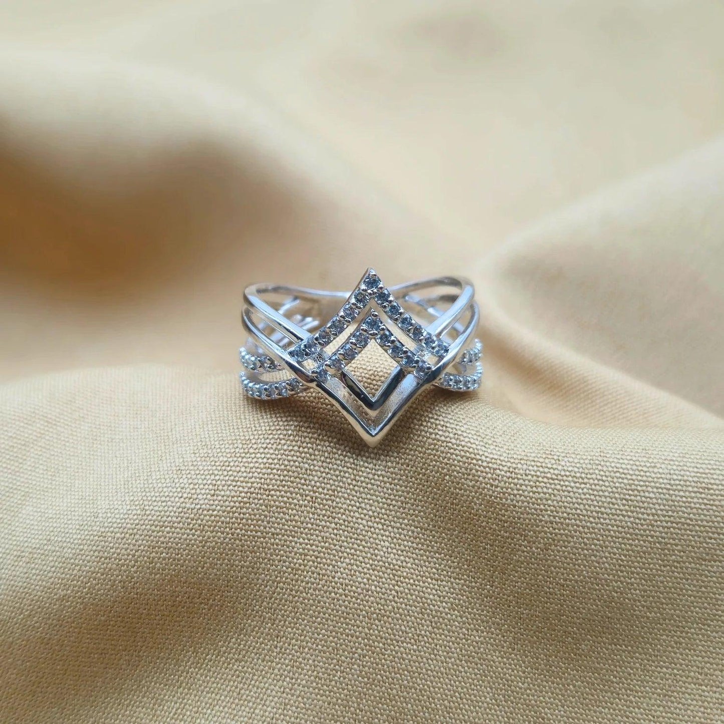 925 Silver Sofi Chevron Ring for Women