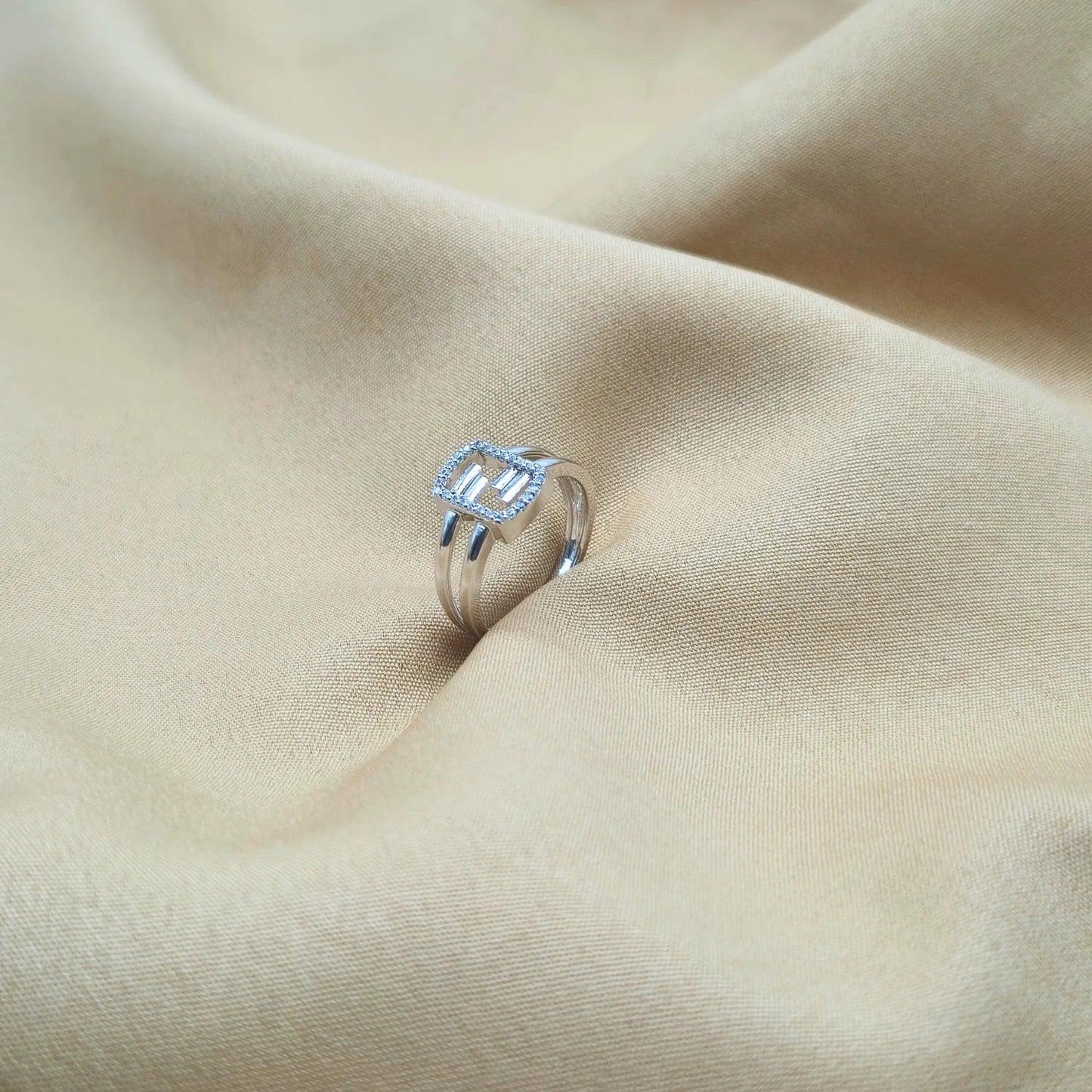 925 Silver Square Ring for Women