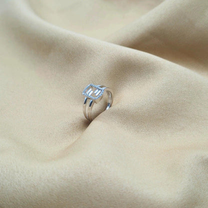 925 Silver Square Ring for Women