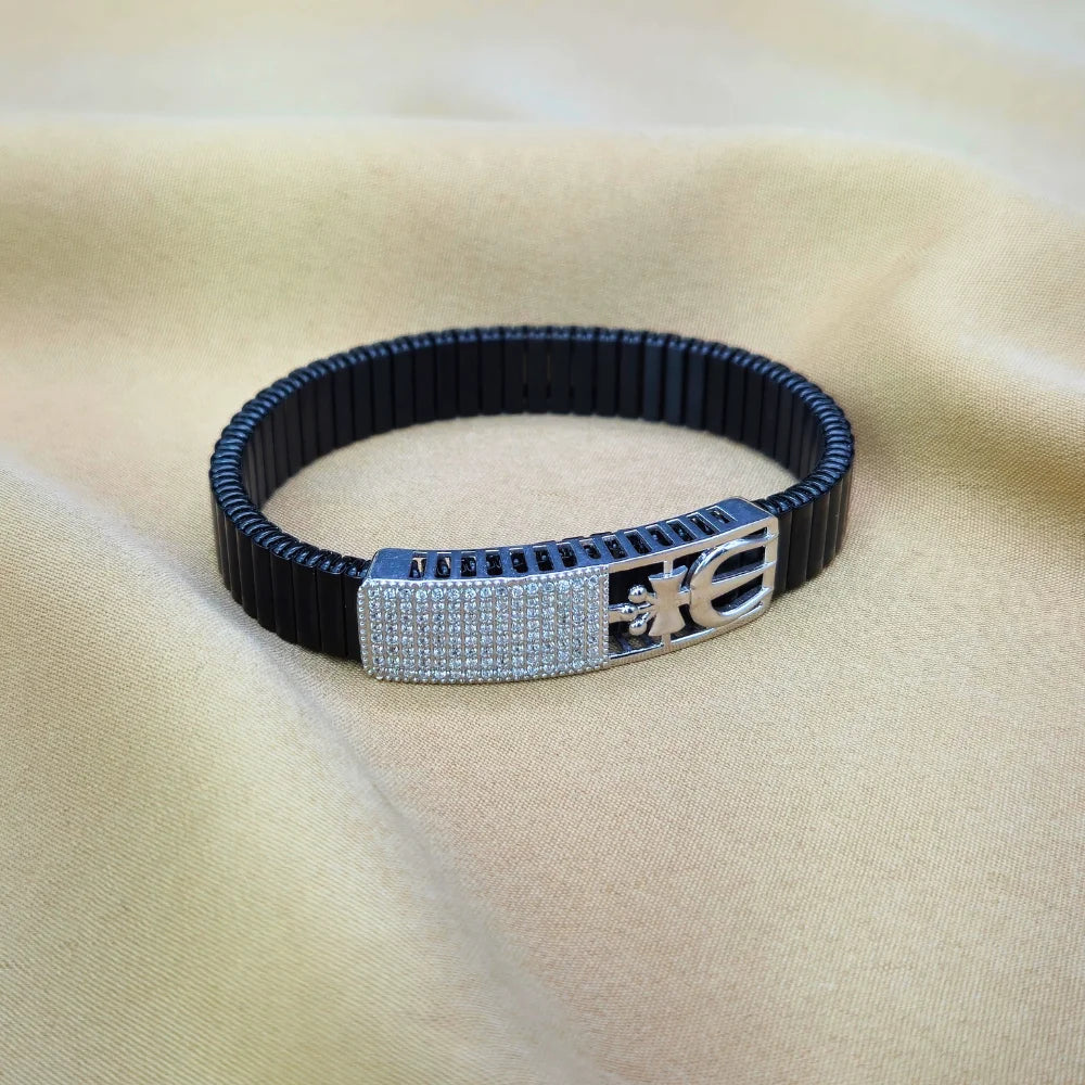 925 Silver Trishula Rolex Bracelet for Men