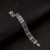 925 Silver 2 Layer with 3 Center Square Rudraksha Bracelet for Men