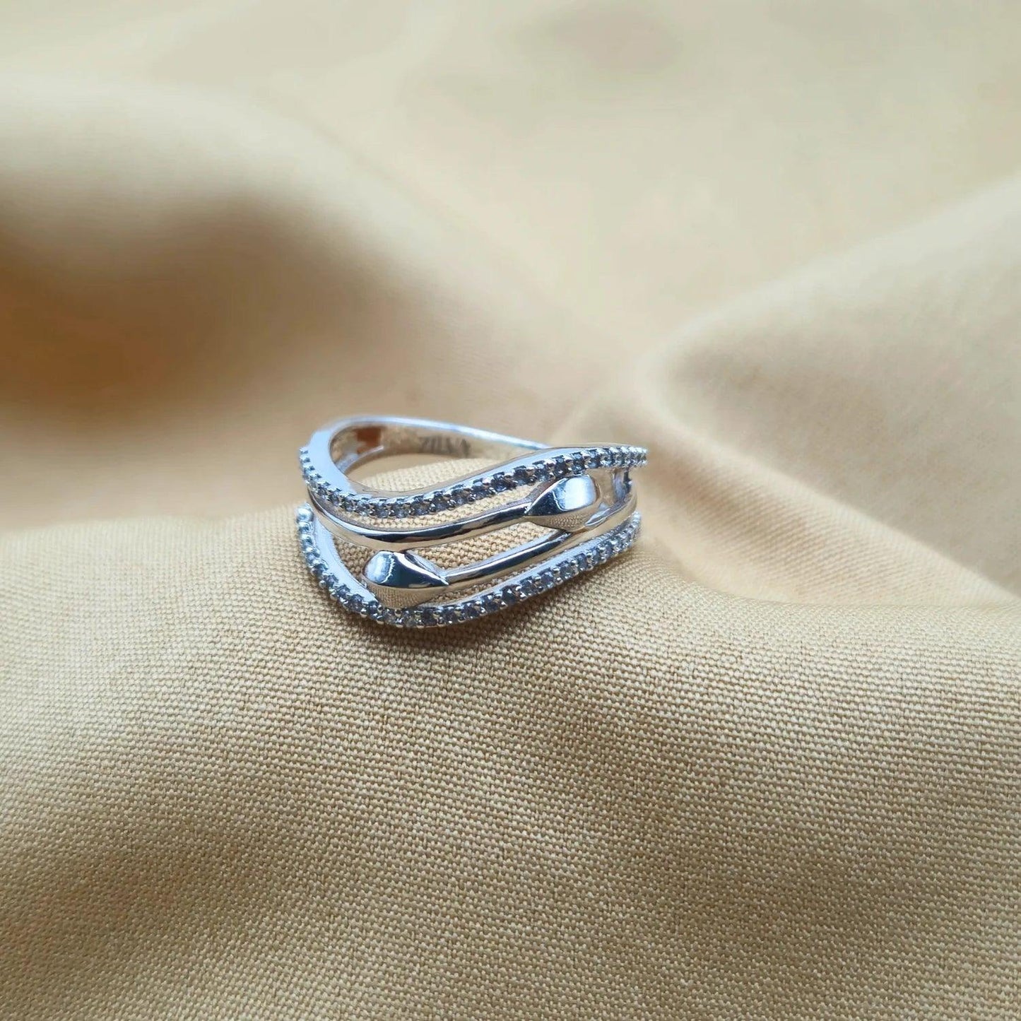 925 Silver Unique Curve Ring for Women