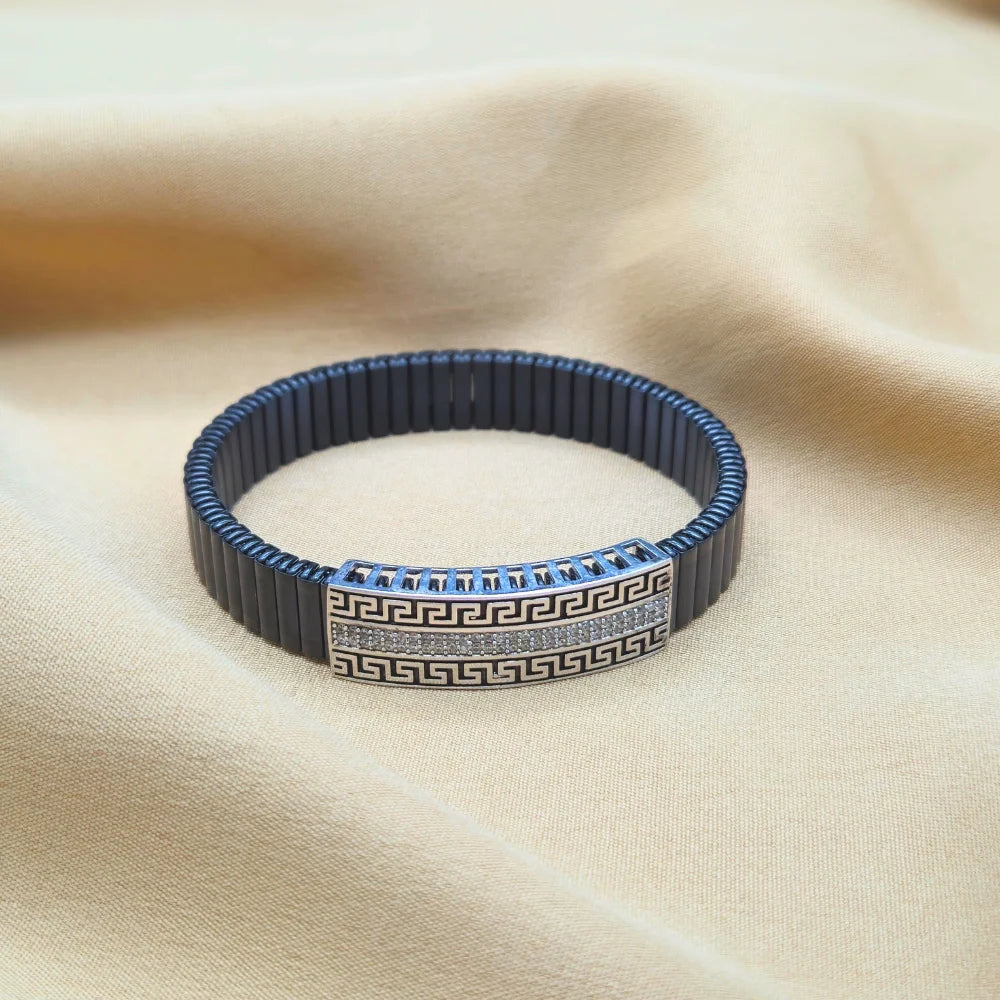 925 Silver Versace Rolex Bracelet for Men