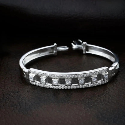 925 Silver White Diomand Kada Bracelet for Kids | Child