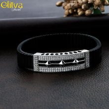 Star Sterling Silver Rolex Bracelet with Diamond - glitva