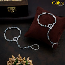 Swastik 925 Sterling Silver Kids Bracelet Nazariya - glitva