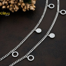 Women Chain Anklet with Round pendant - glitva