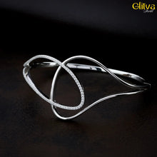 Women Silver Bracelet like Delicate Bangle - glitva